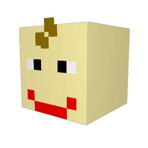 Alexander5354 Minecraft avatar head, 3D render