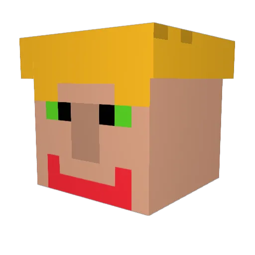 AlexanderBog24 Minecraft avatar head, 3D render