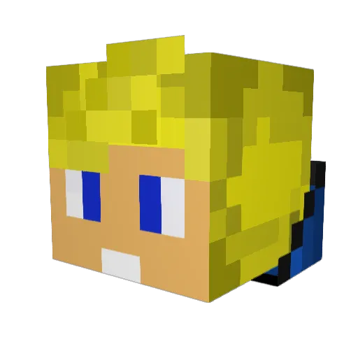 AlexanderNoel Minecraft avatar head, 3D render