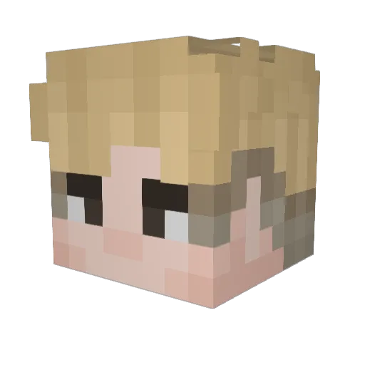 Alexanderninjago Minecraft avatar head, 3D render