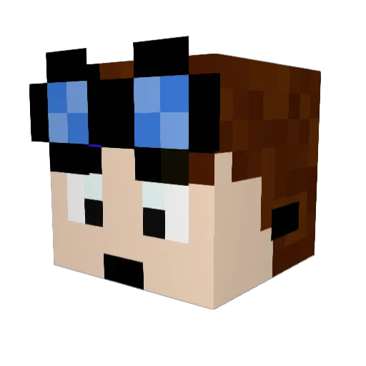 Alexanderville Minecraft avatar head, 3D render