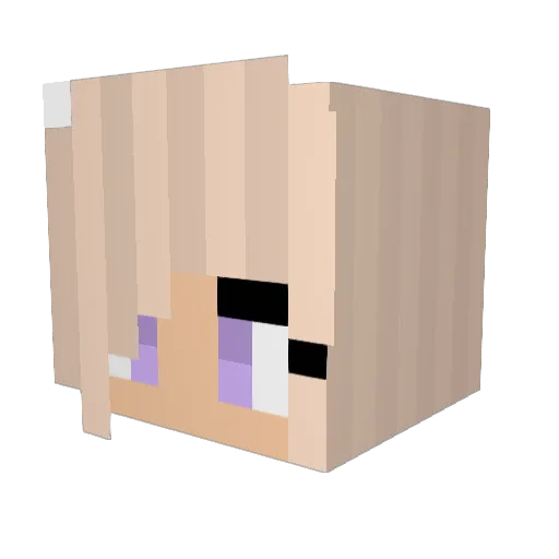 Alexandra075 Minecraft avatar head, 3D render