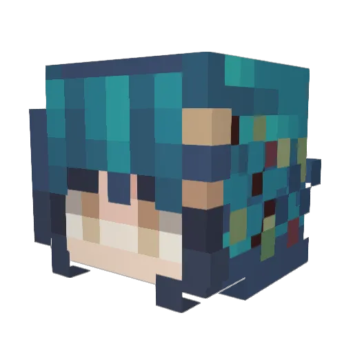 AlexandraIV Minecraft avatar head, 3D render