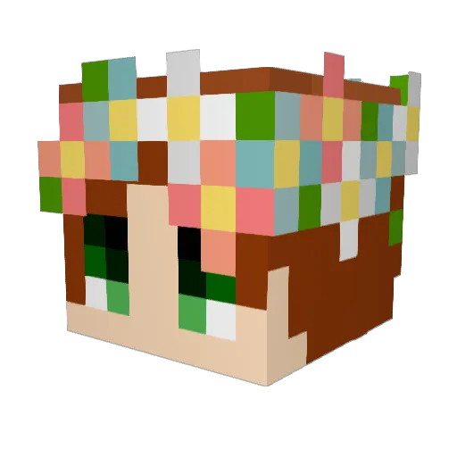 AlexandraRuby Minecraft avatar head, 3D render