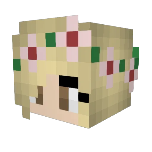 Alexandra_UZUM Minecraft avatar head, 3D render