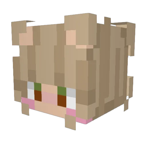 Alexandratheswed Minecraft avatar head, 3D render