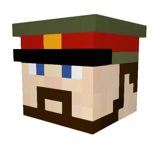 Alexandre147 Minecraft avatar head, 3D render