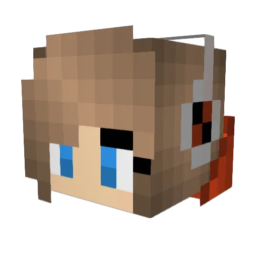 Alexandreaix13 Minecraft avatar head, 3D render