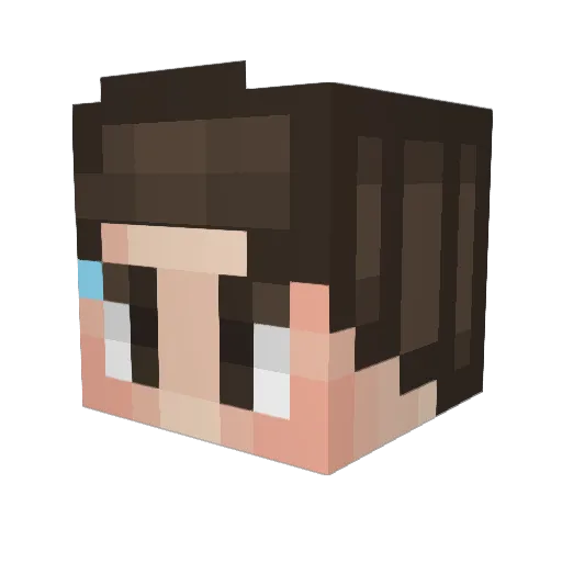 Alexandrey Minecraft avatar head, 3D render