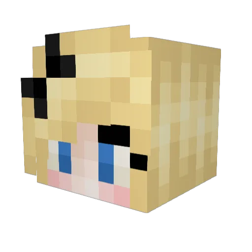 AlexandriaI Minecraft avatar head, 3D render