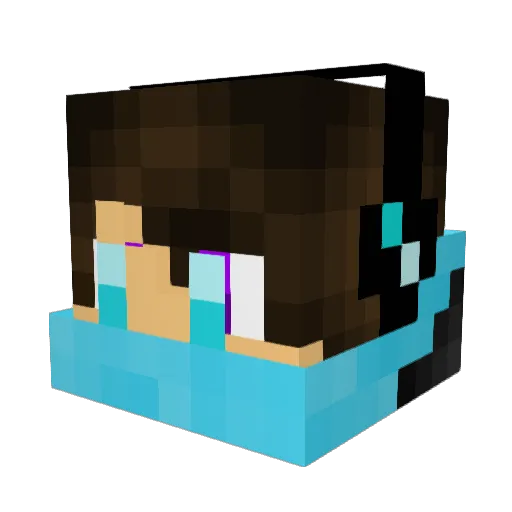 Alexandros07_ Minecraft avatar head, 3D render