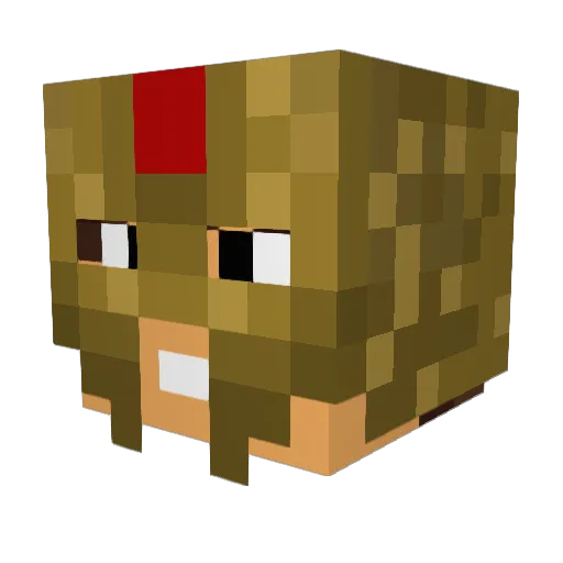 Alexandros1234 Minecraft avatar head, 3D render