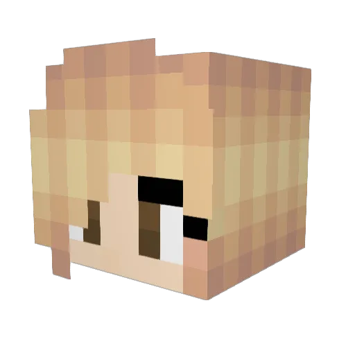 Alexanelac Minecraft avatar head, 3D render