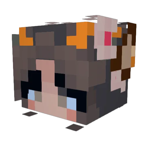 Alexanri Minecraft avatar head, 3D render