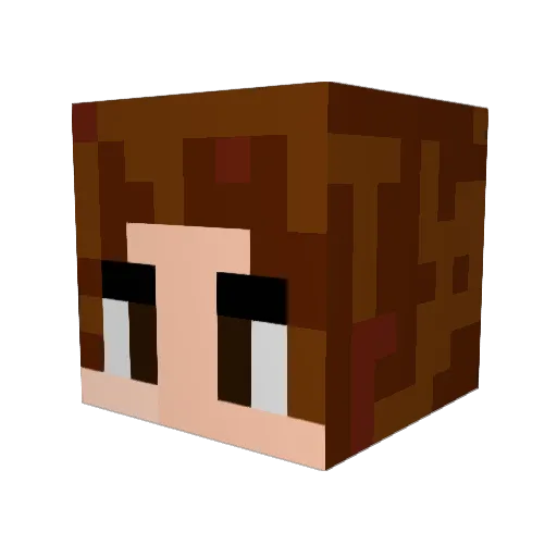 Alexauderr Minecraft avatar head, 3D render