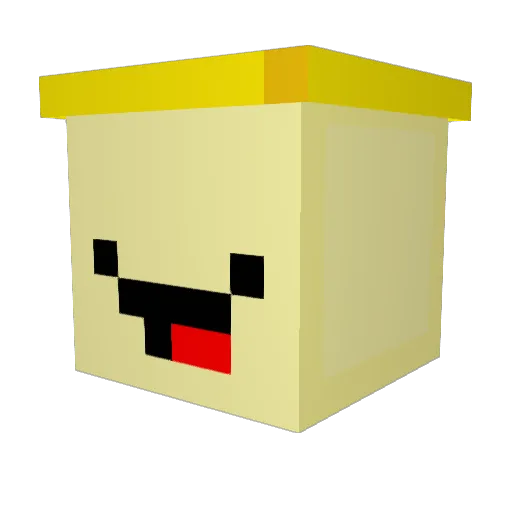 Alexbanana Minecraft avatar head, 3D render