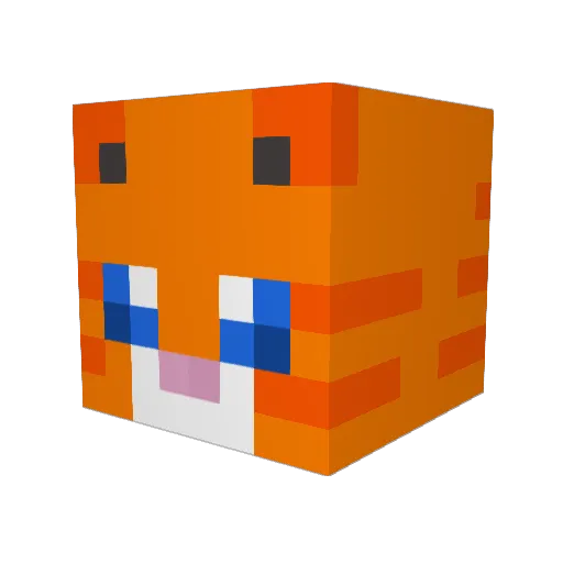 Alexbebe Minecraft avatar head, 3D render
