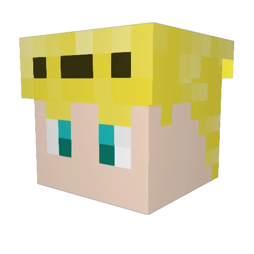 Alexbird77 Minecraft avatar head, 3D render