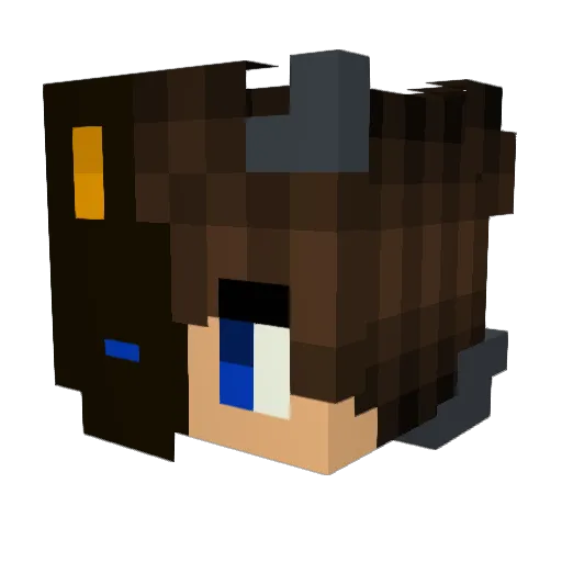 Alexbro245 Minecraft avatar head, 3D render