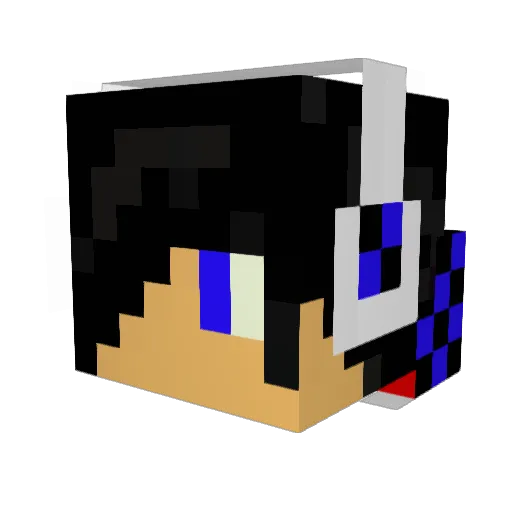 Alexcersua Minecraft avatar head, 3D render