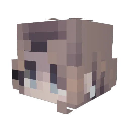 Alexchanz Minecraft avatar head, 3D render