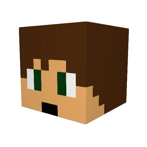 Alexcl8 Minecraft avatar head, 3D render