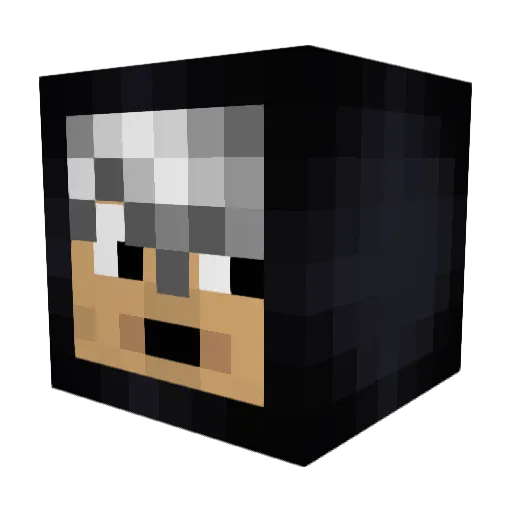 Alexecol Minecraft avatar head, 3D render