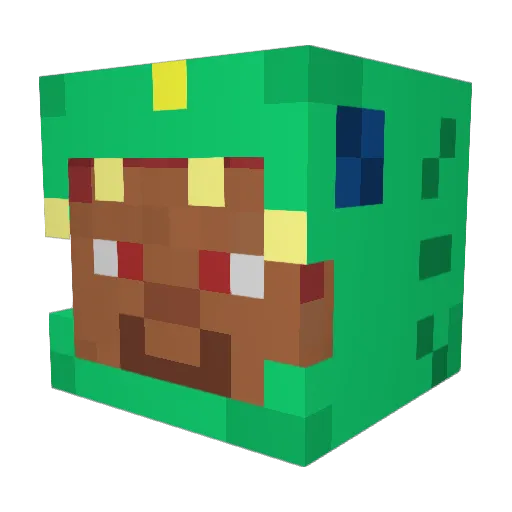 Alexecoombe Minecraft avatar head, 3D render