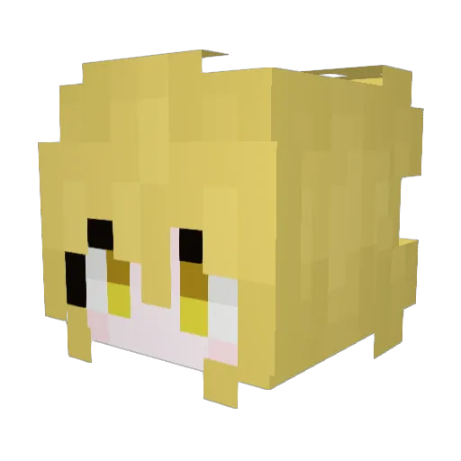 Alexeeeeei Minecraft avatar head, 3D render