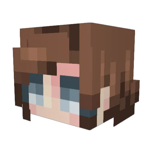 Alexendra Minecraft avatar head, 3D render