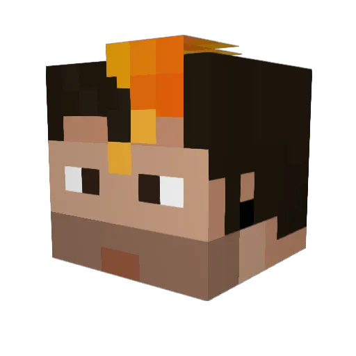Alexgc2001 Minecraft avatar head, 3D render