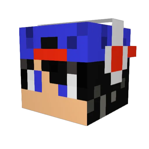 Alexgraf Minecraft avatar head, 3D render