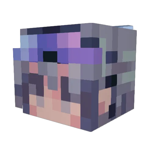 Alexhedgehog02 Minecraft avatar head, 3D render