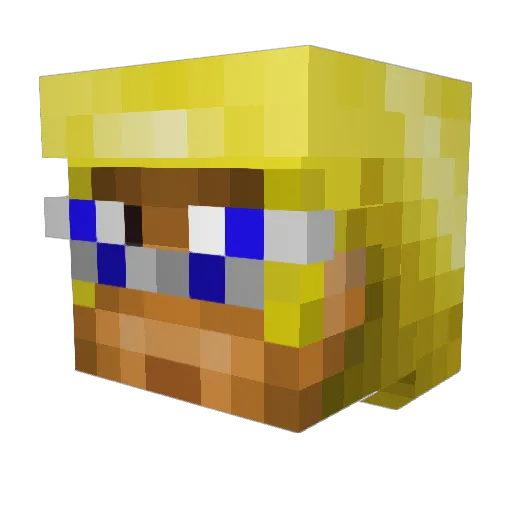 Alexhuff Minecraft avatar head, 3D render