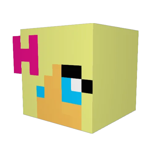 AlexiBexi2000 Minecraft avatar head, 3D render