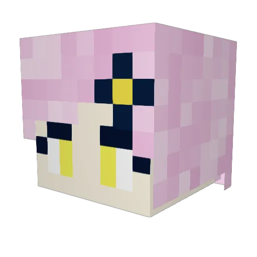 AlexiFae Minecraft avatar head, 3D render