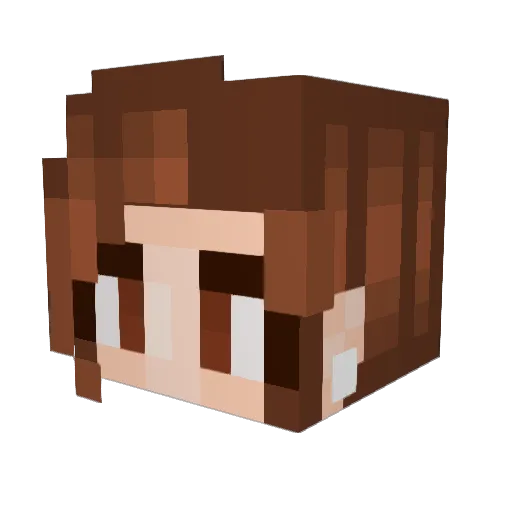 AlexiaGTS Minecraft avatar head, 3D render