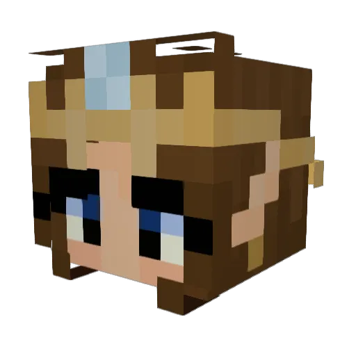AlexiaJ Minecraft avatar head, 3D render