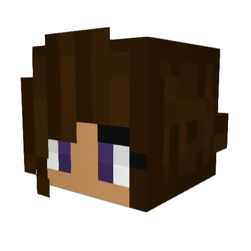 Alexia_022 Minecraft avatar head, 3D render