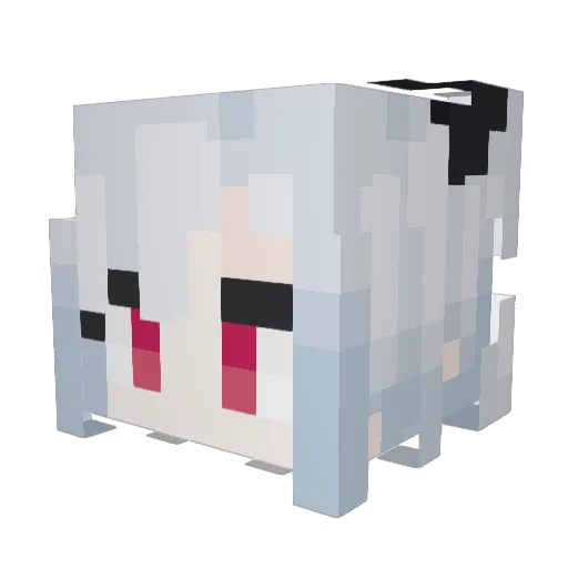 Alexia_Midgar Minecraft avatar head, 3D render