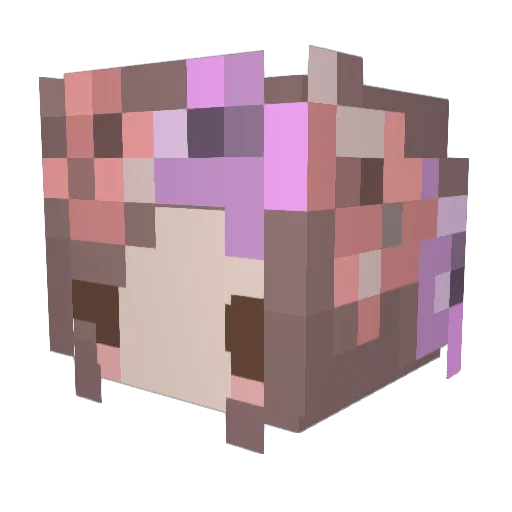 Alexiaxia0506 Minecraft avatar head, 3D render