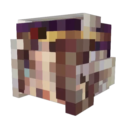 Alexievna Minecraft avatar head, 3D render