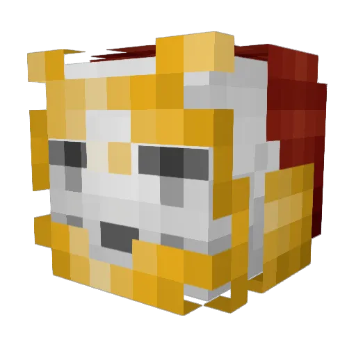 Alexiislrt Minecraft avatar head, 3D render