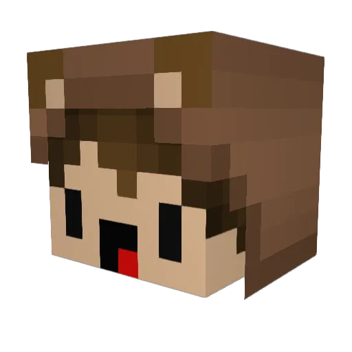 Alexilluz Minecraft avatar head, 3D render