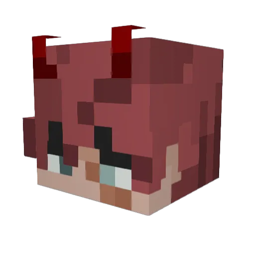 Alexilot Minecraft avatar head, 3D render