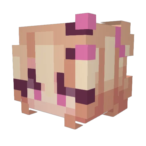 Alexinkaa Minecraft avatar head, 3D render