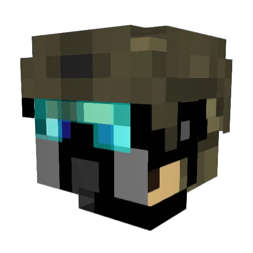 Alexintegrale Minecraft avatar head, 3D render