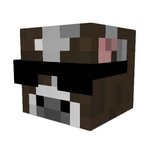 Alexioe Minecraft avatar head, 3D render
