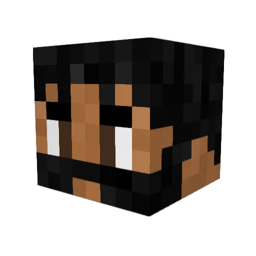 Alexiomono Minecraft avatar head, 3D render