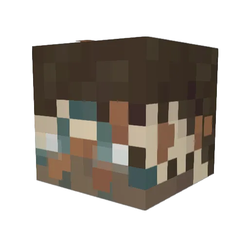 AlexiosMC Minecraft avatar head, 3D render